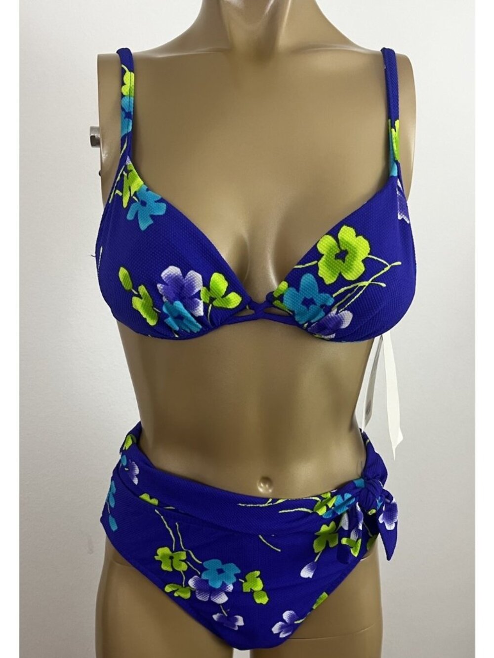 Vintage Athena Woman's 6/10 2pc Swimsuit Swimwear Tropical Floral NWT